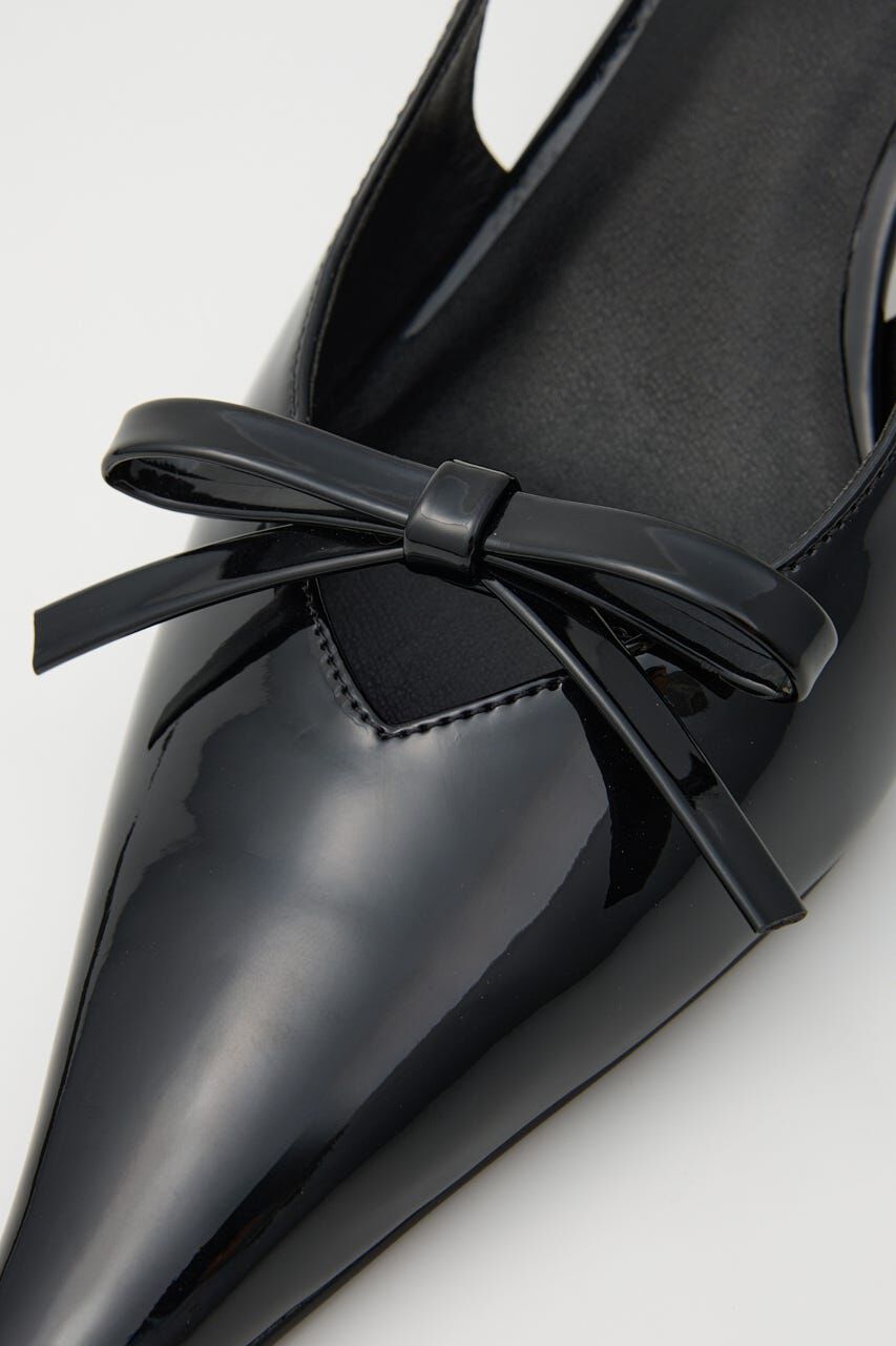 rienda「リボンエナメルミュール」|サンダル|