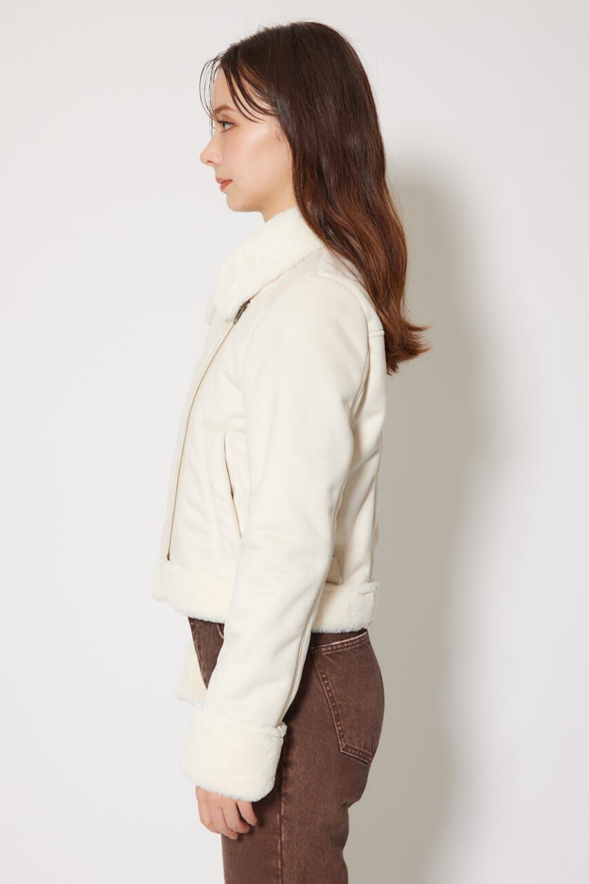 rienda「25AWフェイクスエードムートンライダースジャケット」|その他|