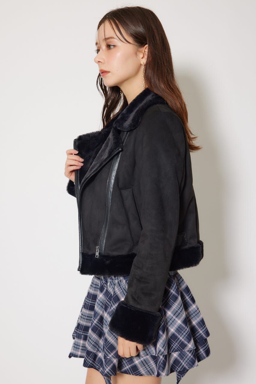 rienda「25AWフェイクスエードムートンライダースジャケット」|その他|