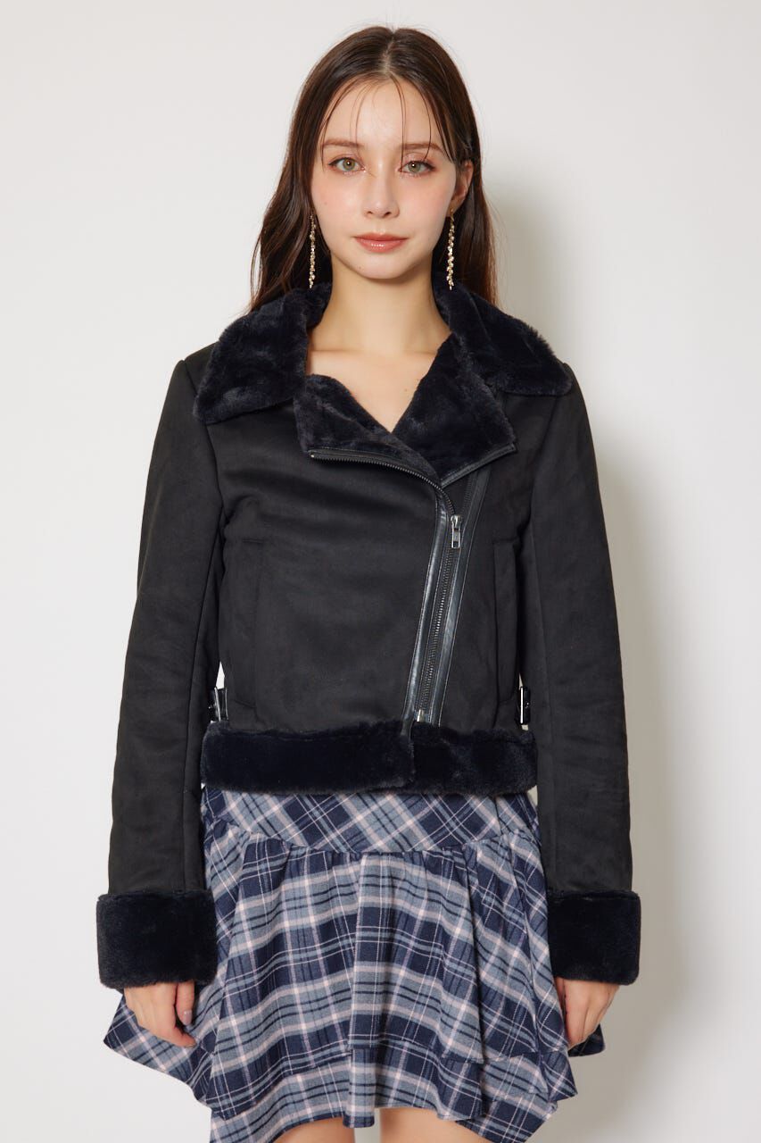 rienda「25AWフェイクスエードムートンライダースジャケット」|その他|