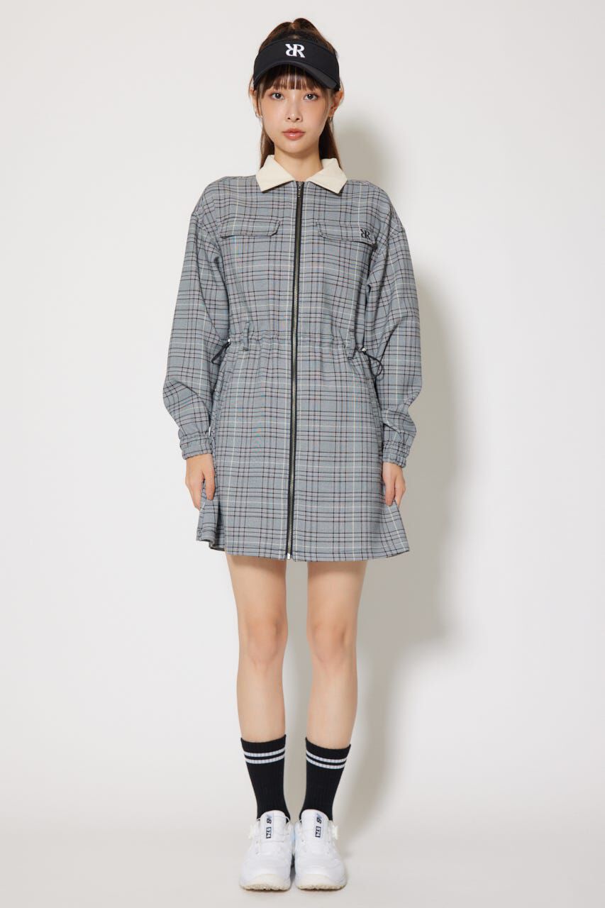 rienda「グレンチェックドロストワンピース」|ワンピース|