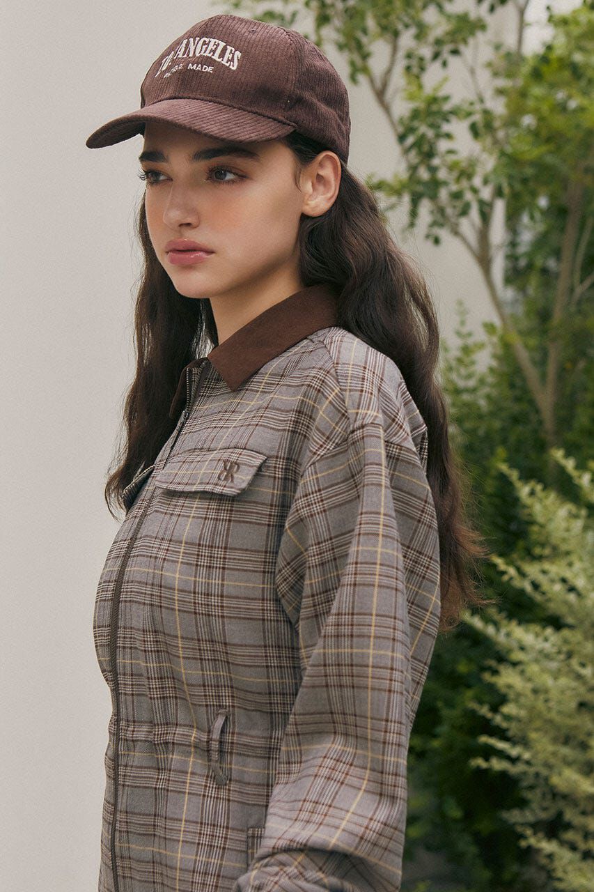 rienda「グレンチェックドロストワンピース」|ワンピース|