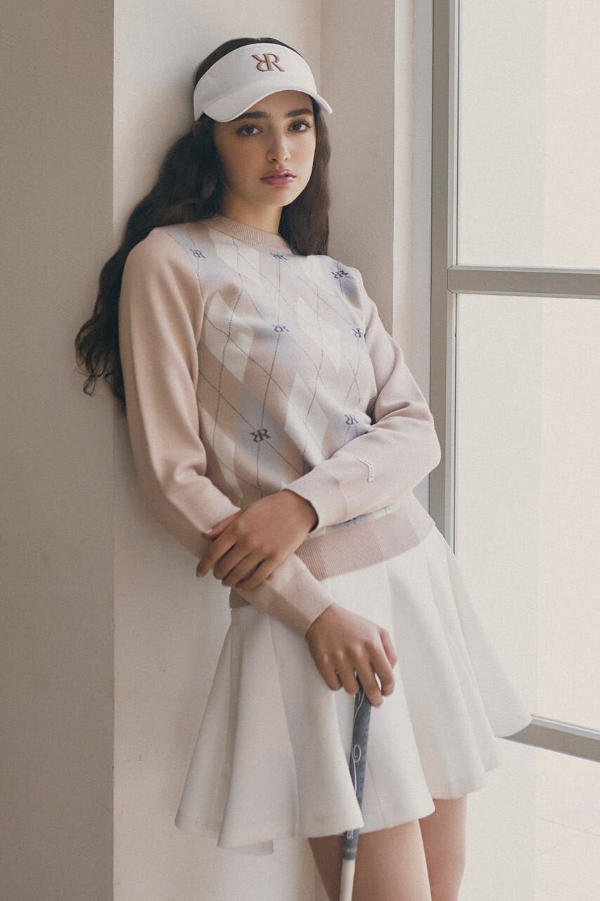 rienda「アーガイルジャガードニットトップス」|ニット・セーター|