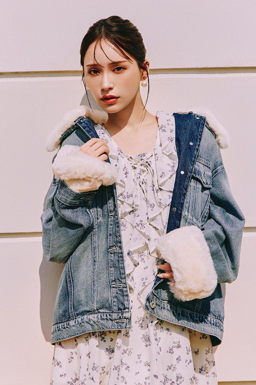 rienda「many wayステンカラーデニムブルゾン」|ブルゾン・スタジャン|BLU