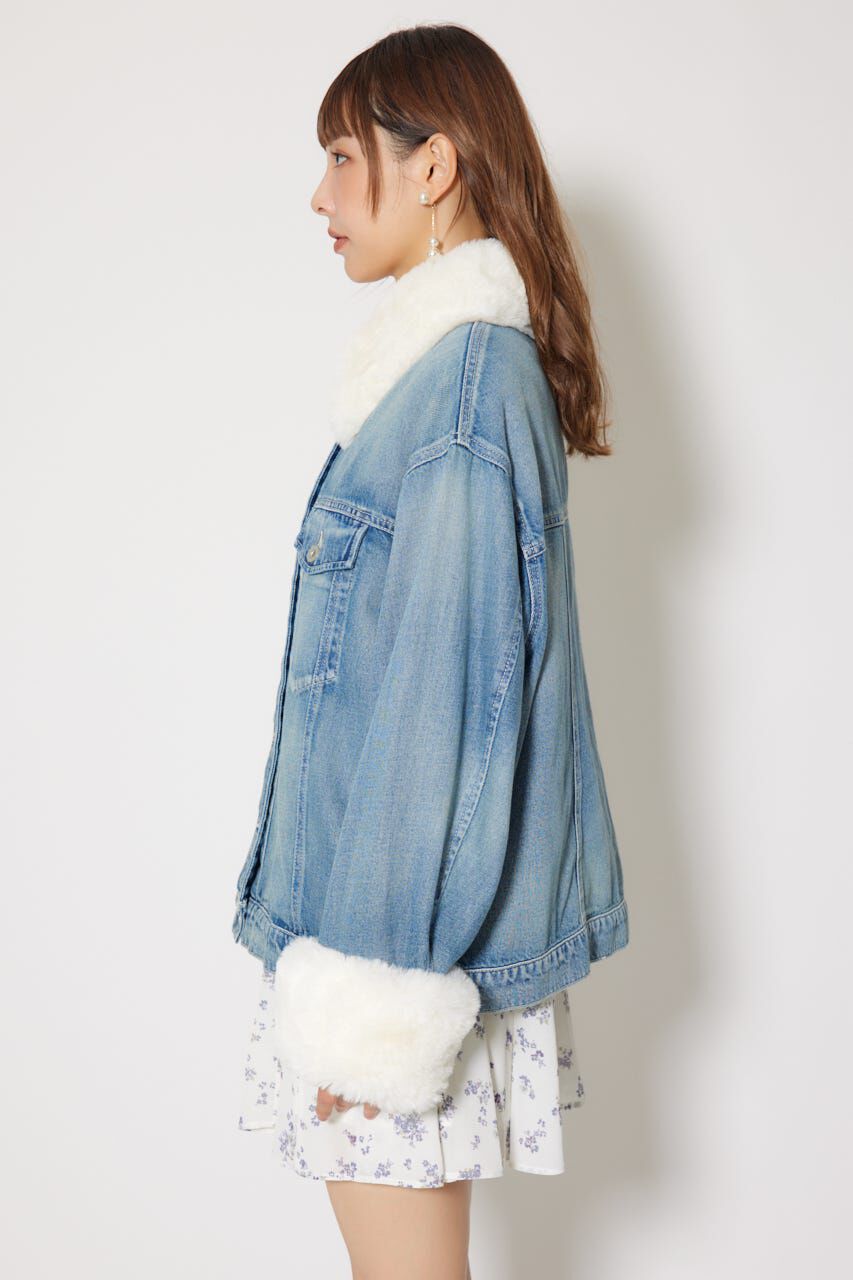 rienda「many wayステンカラーデニムブルゾン」|ブルゾン・スタジャン|