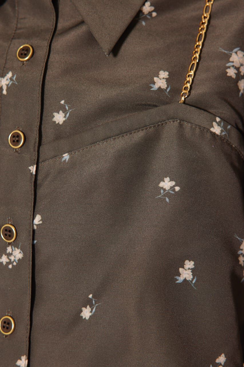 rienda「チェーンデザインシャーリングブラウス」|シャツ・ブラウス|