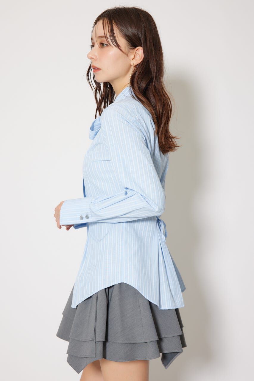 rienda「ウエストシェイプボウタイシャツ」|シャツ・ブラウス|