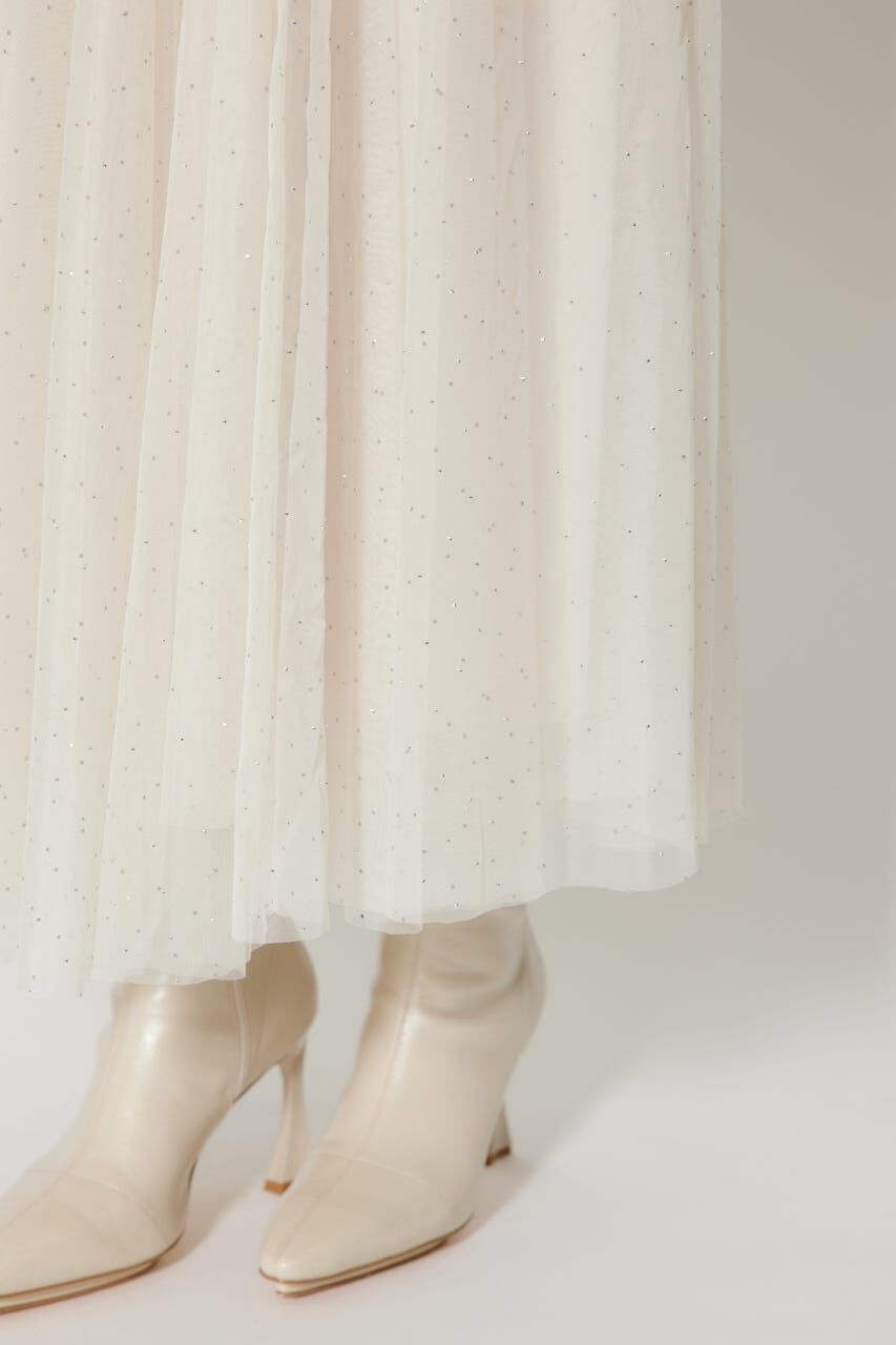 rienda「デコレーションチュールフレアスカート」|スカート|