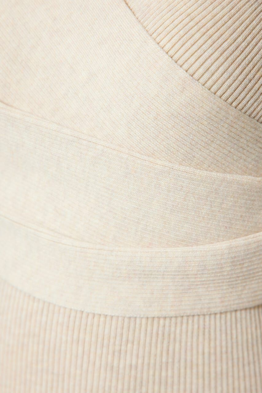 rienda「カシュクールウォッシャブルニットワンピース」|ワンピース|