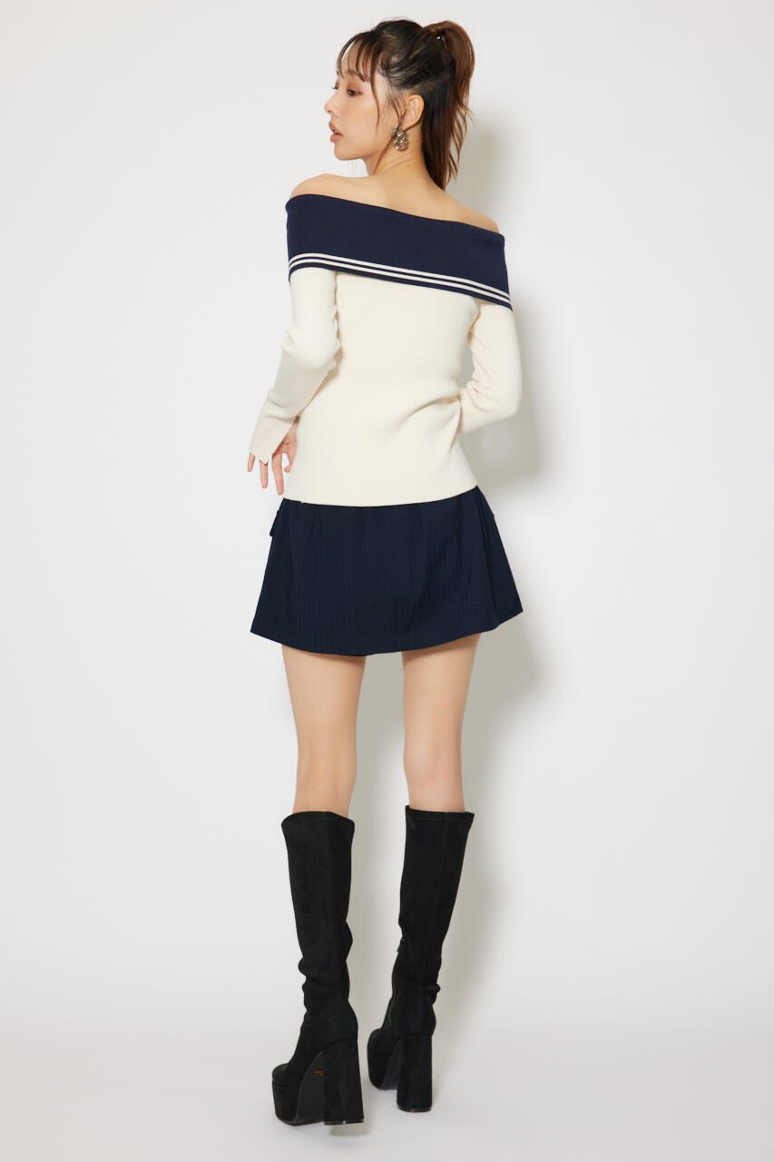 rienda「バイカラーニットトップス」|ニット・セーター|