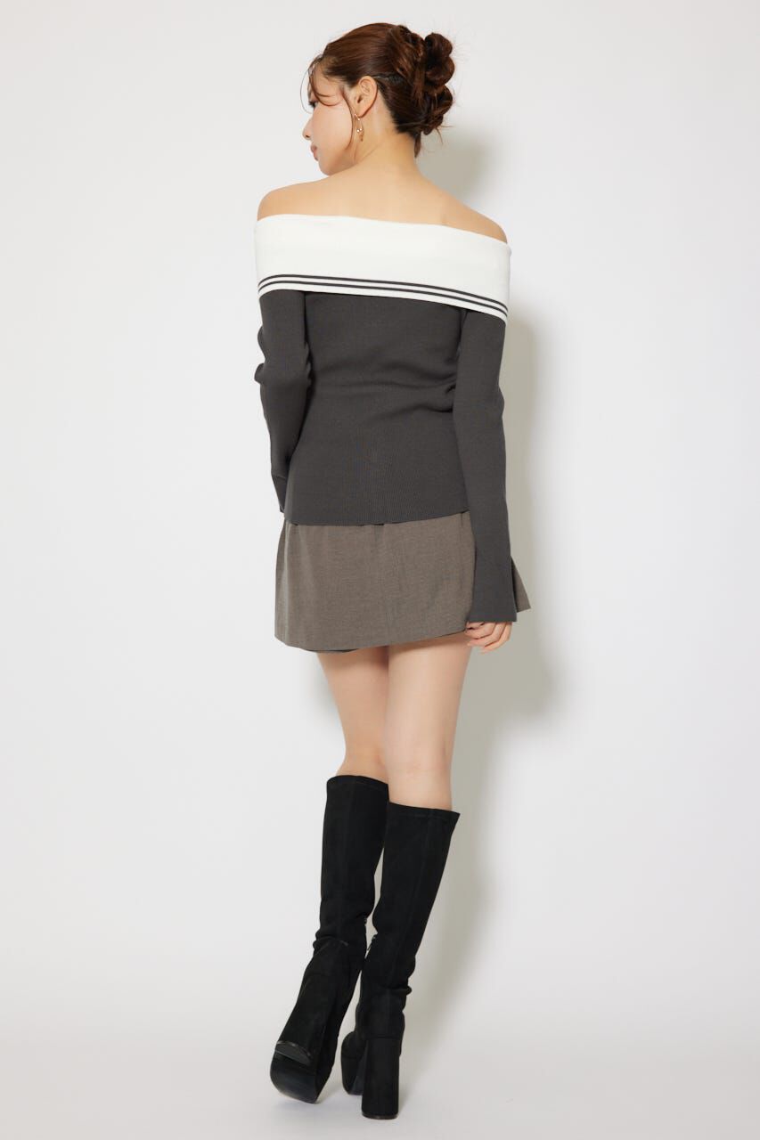 rienda「バイカラーニットトップス」|ニット・セーター|