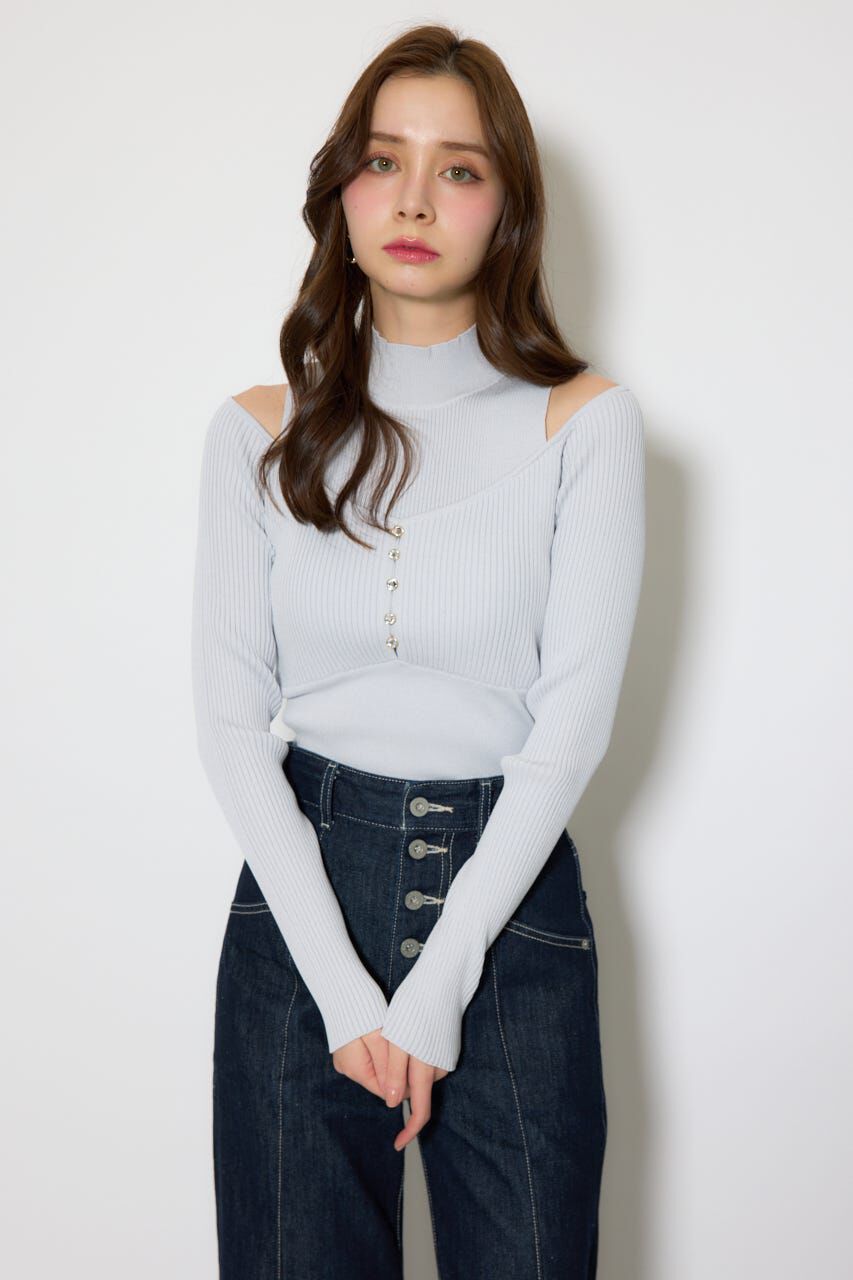 rienda「レイヤードニットトップス」|ニット・セーター|