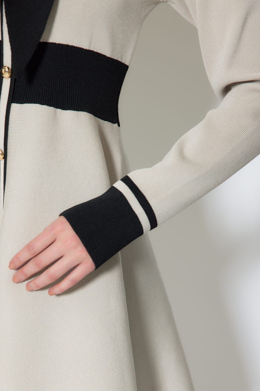 rienda「バイカラーミニニットワンピース」|ワンピース|