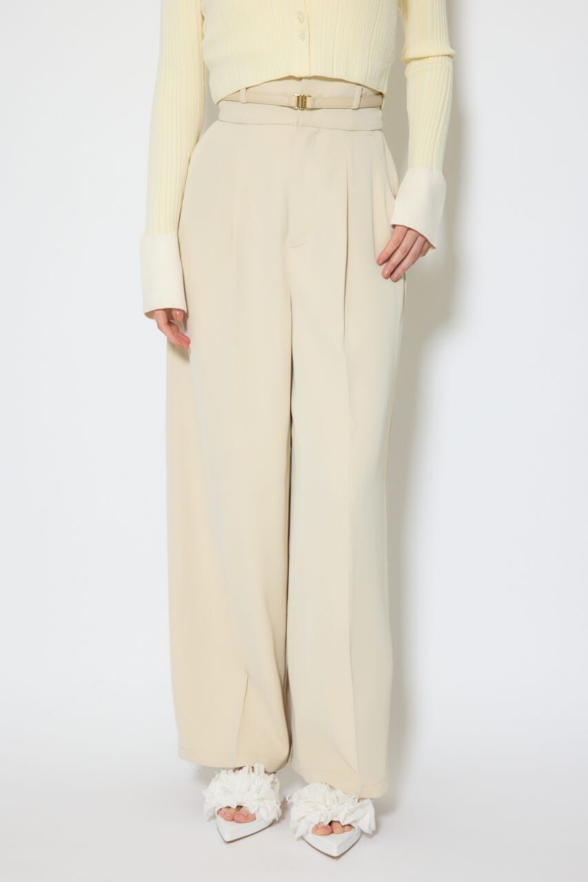 rienda「ベルトポイントハイウエストワイドパンツ」|その他|