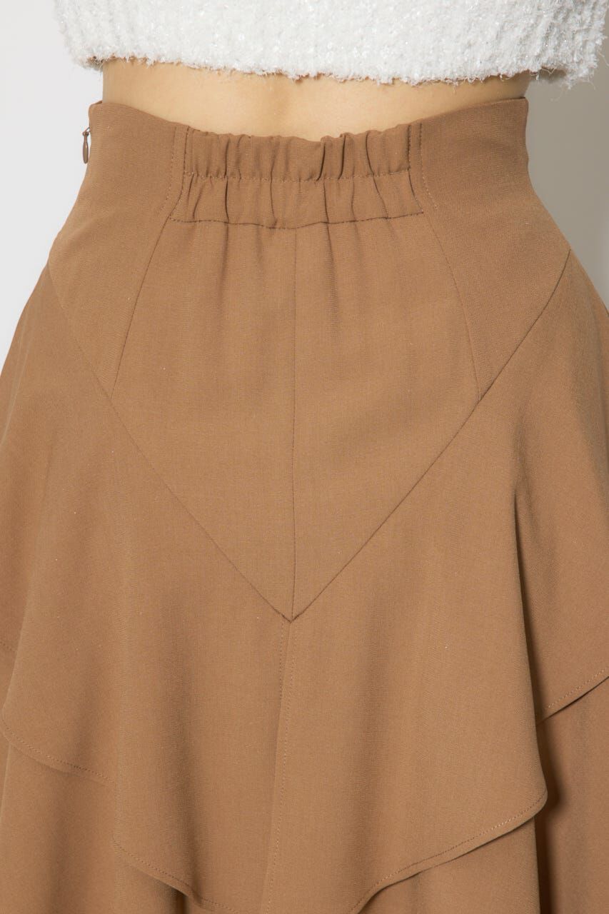 rienda「チュールレイヤードラッフルジャストウエストスカート」|スカート|