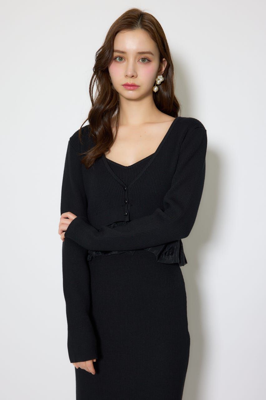 rienda「ペプラムカーデセットキャミワンピース」|ワンピース|