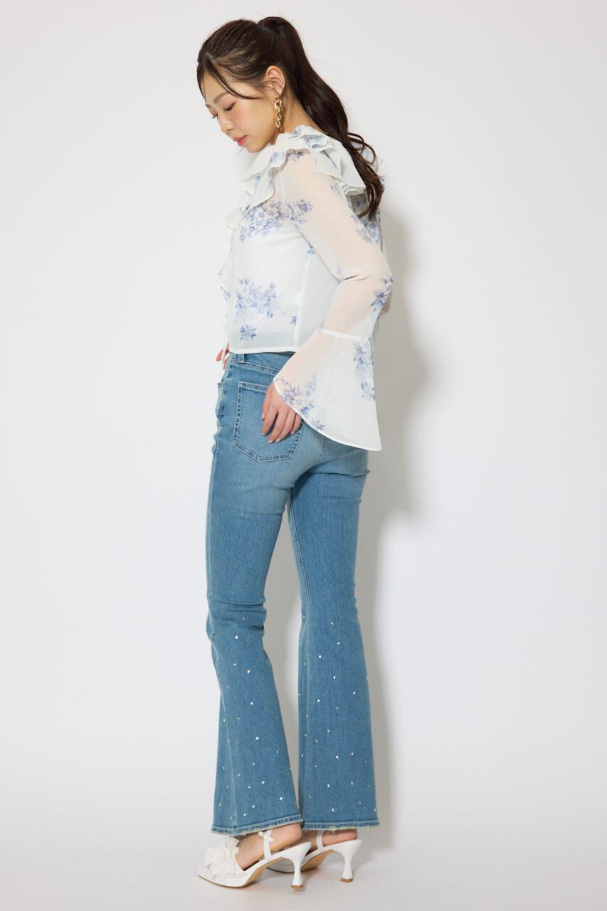 rienda「フリルカラートップス」|シャツ・ブラウス|