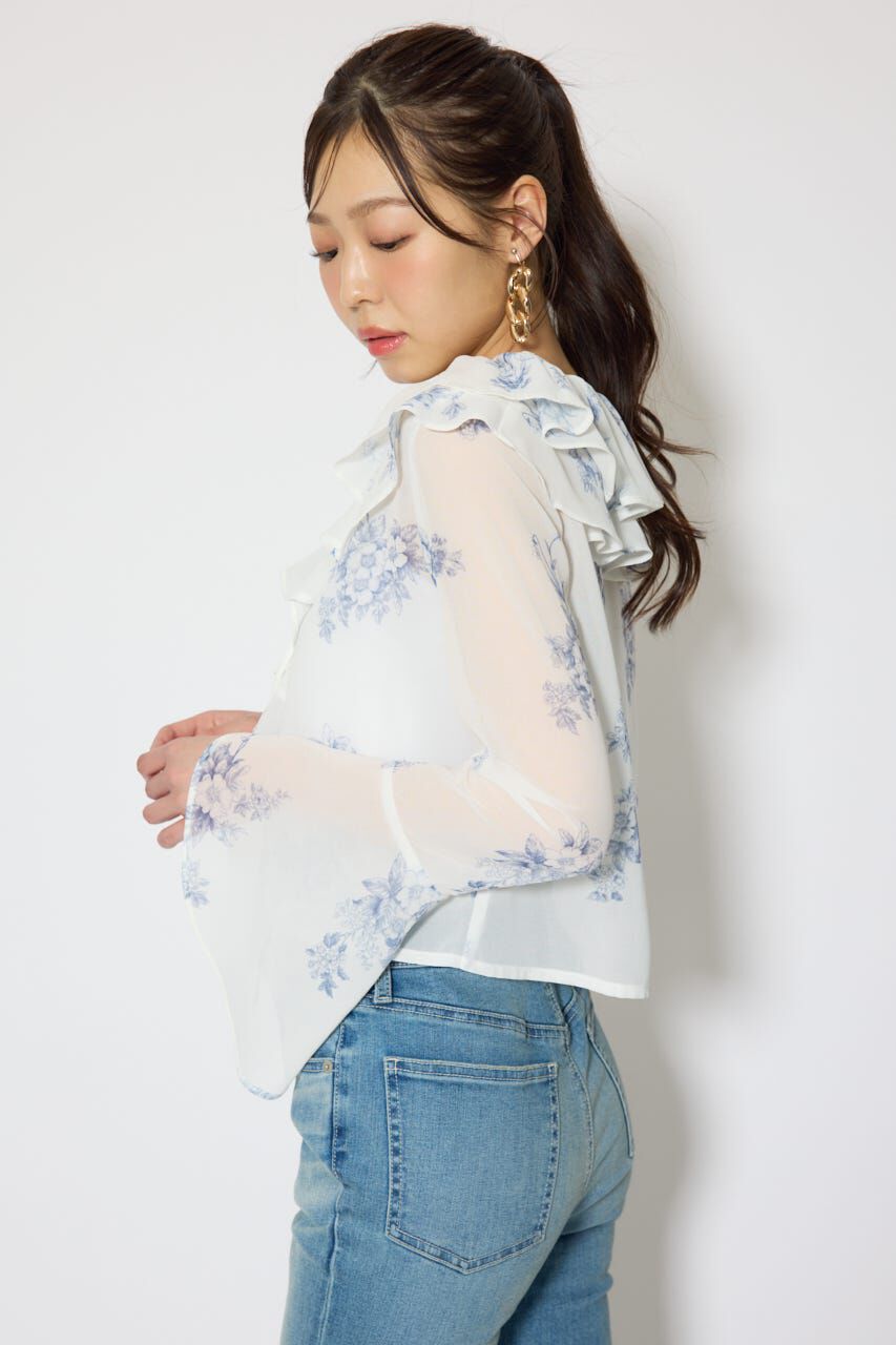 rienda「フリルカラートップス」|シャツ・ブラウス|