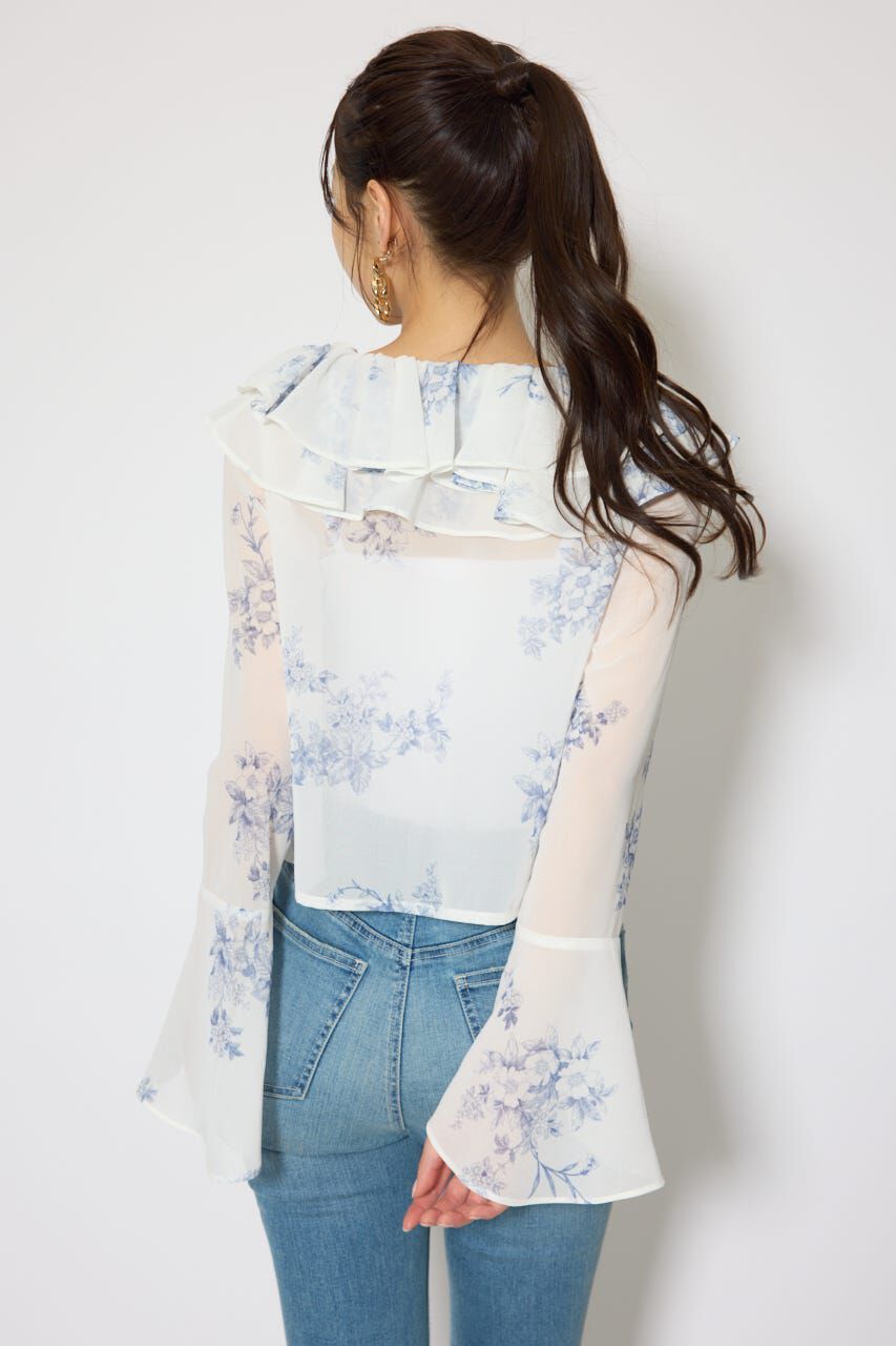 rienda「フリルカラートップス」|シャツ・ブラウス|