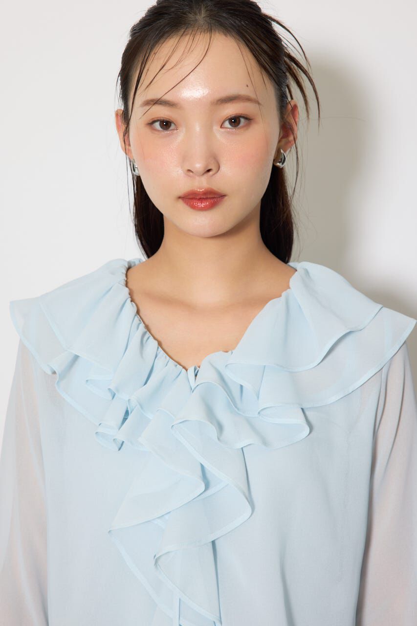 rienda「フリルカラートップス」|シャツ・ブラウス|