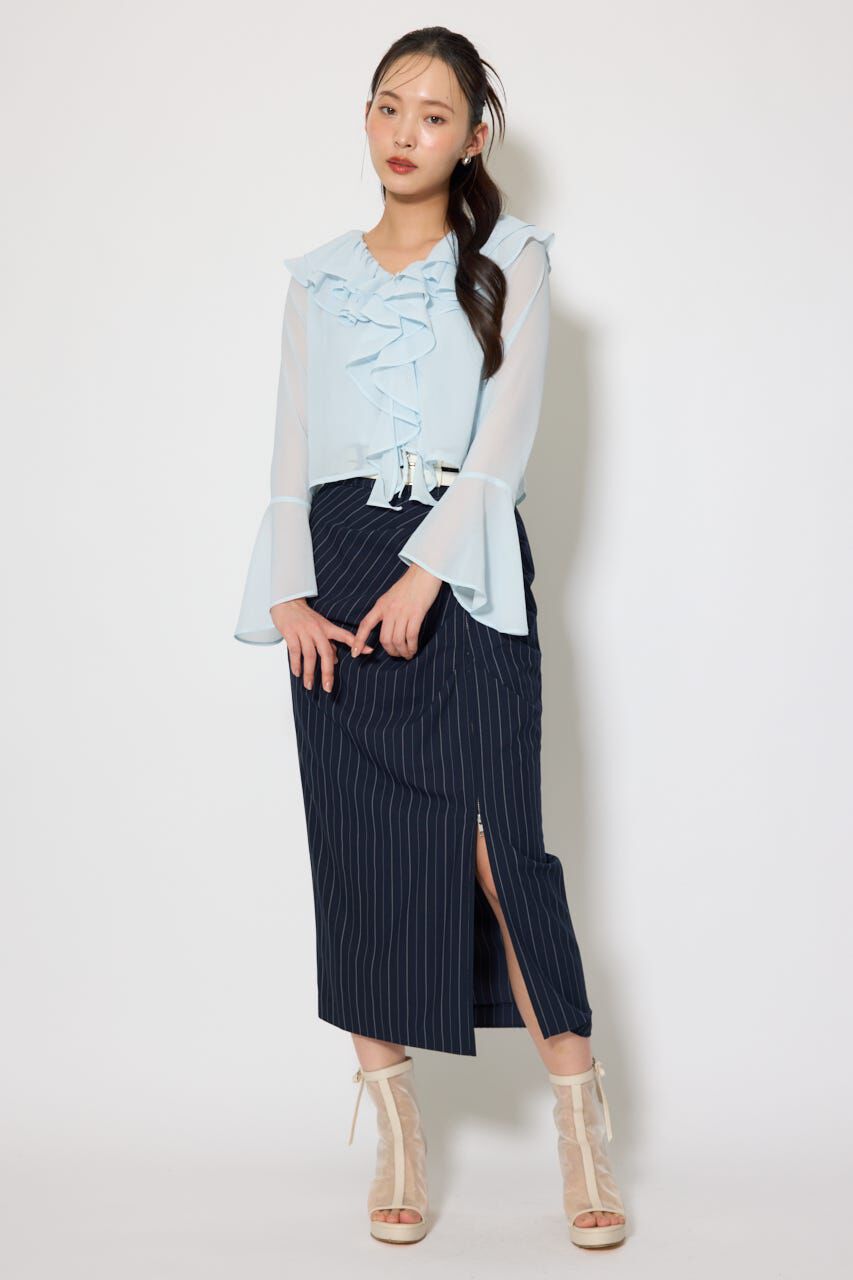 rienda「フリルカラートップス」|シャツ・ブラウス|