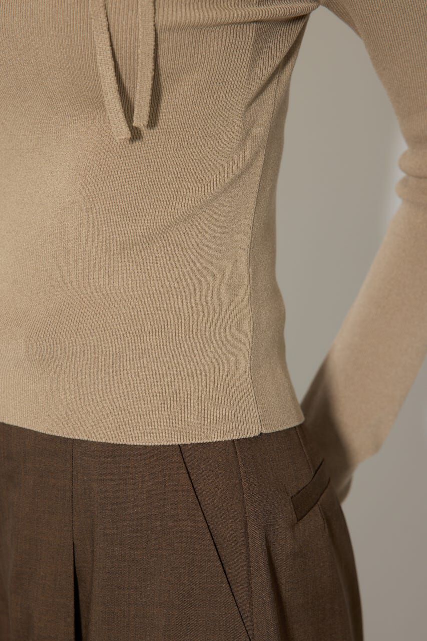 rienda「ストリングタイトニットトップス」|ニット・セーター|