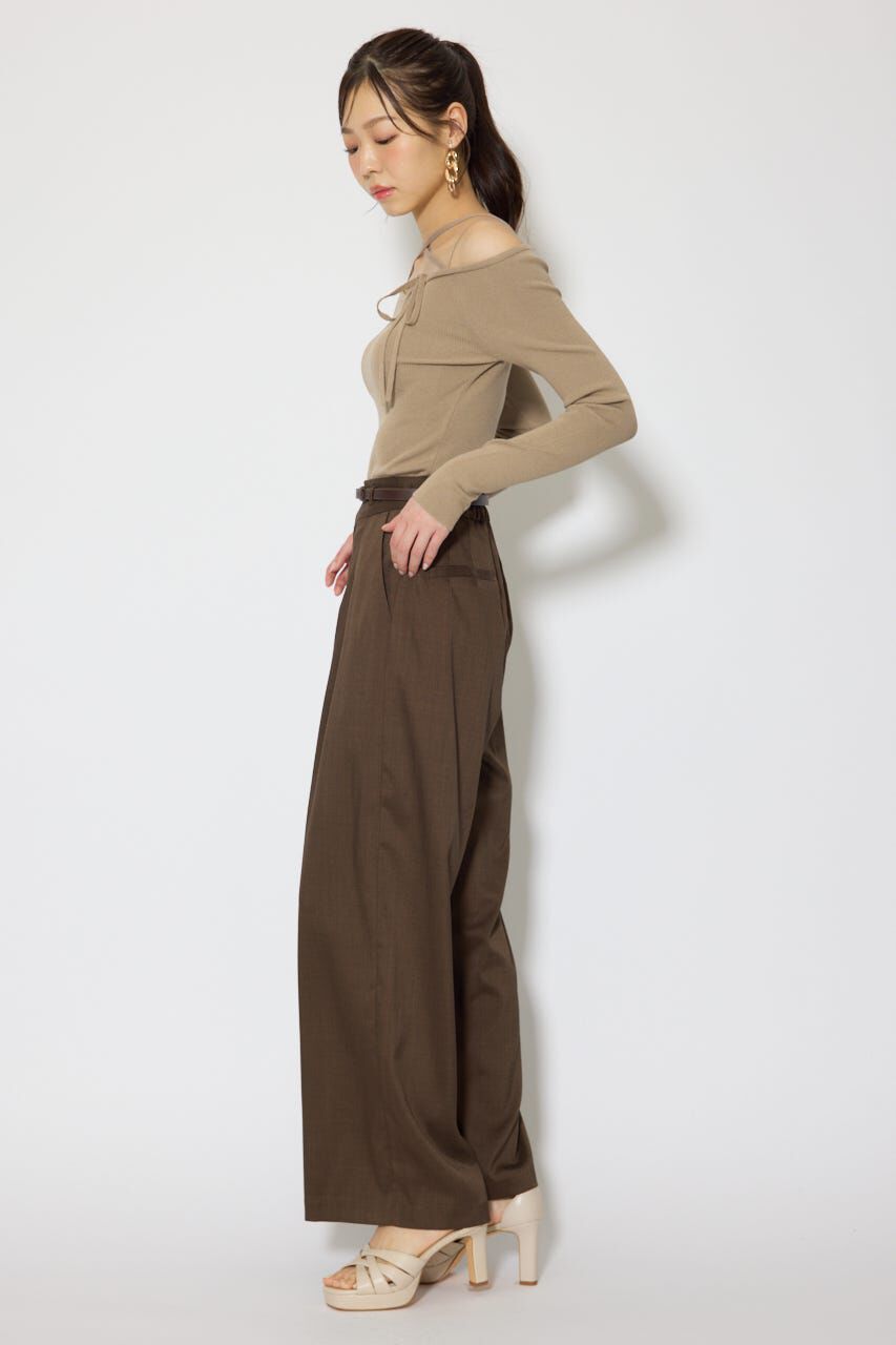 rienda「ストリングタイトニットトップス」|ニット・セーター|