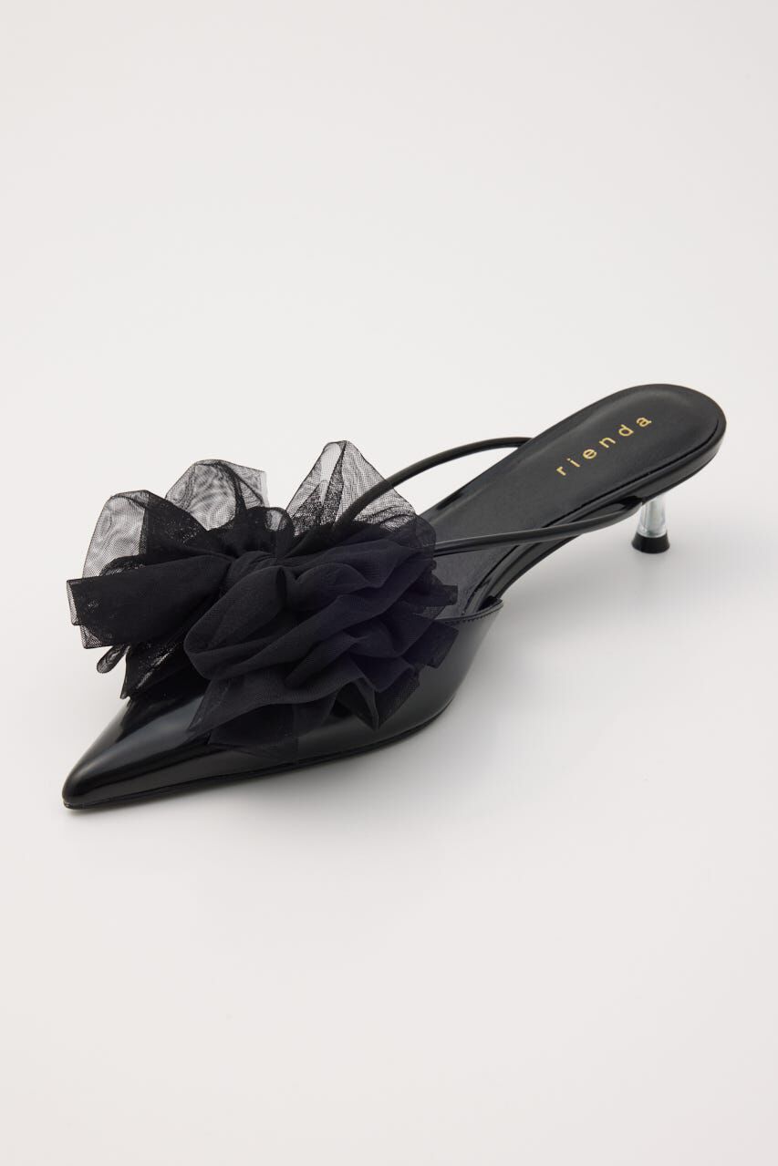 rienda「Bigリボンチュールミュール」|サンダル|