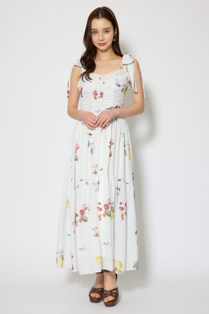 rienda「リボンディティールティアードキャミワンピース」|ワンピース|