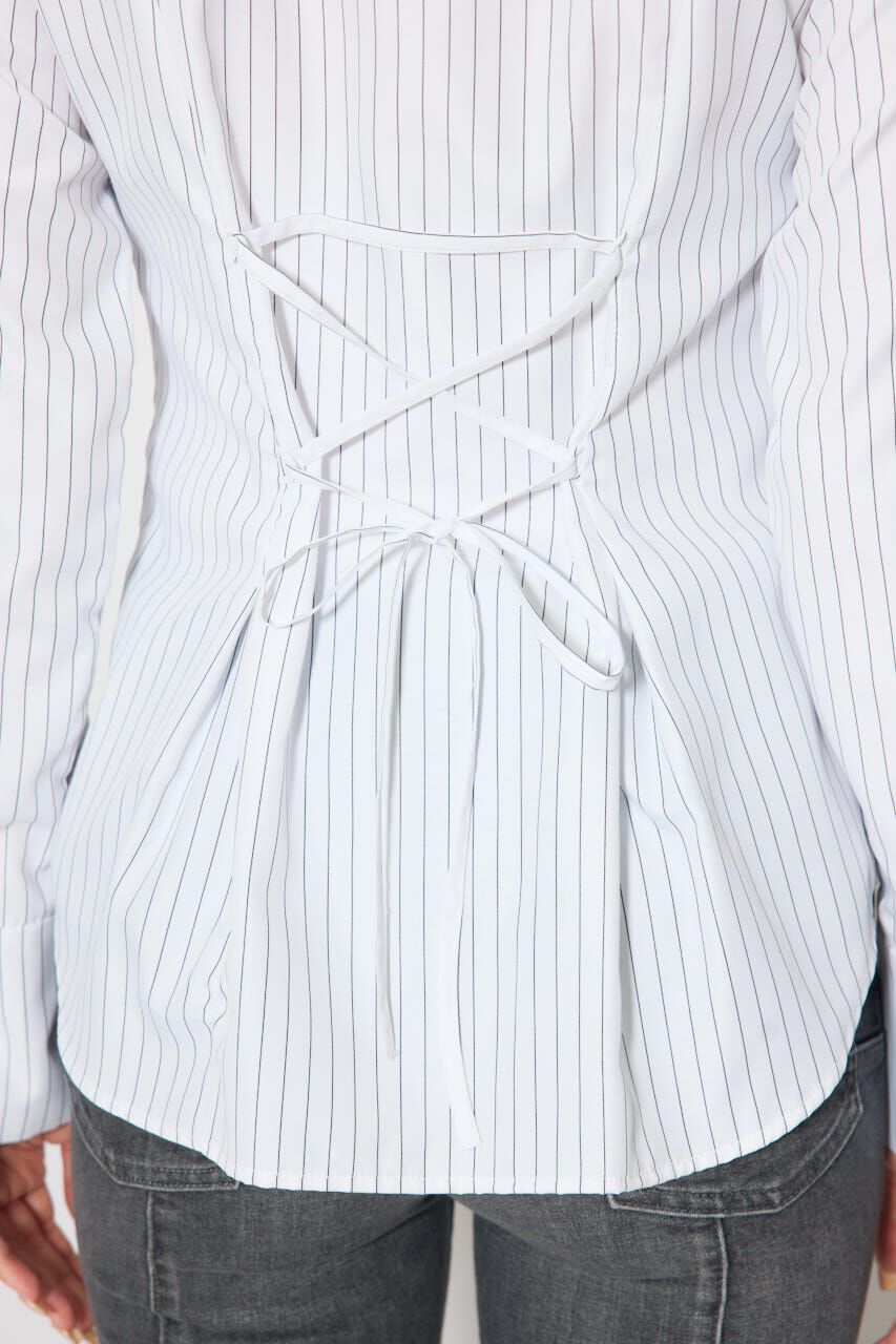 rienda「ウエストシェイプボウタイシャツ」|シャツ・ブラウス|