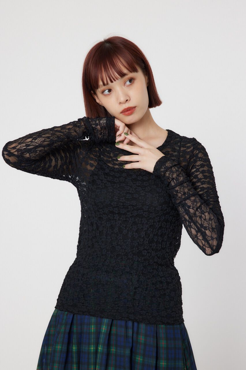 RODEO CROWNS「COLOR LACE TOPS」|Tシャツ・カットソー|BLK