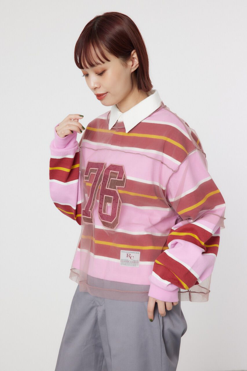 RODEO CROWNS「ミリタリーナンバリングシアートップス」|シャツ・ブラウス|