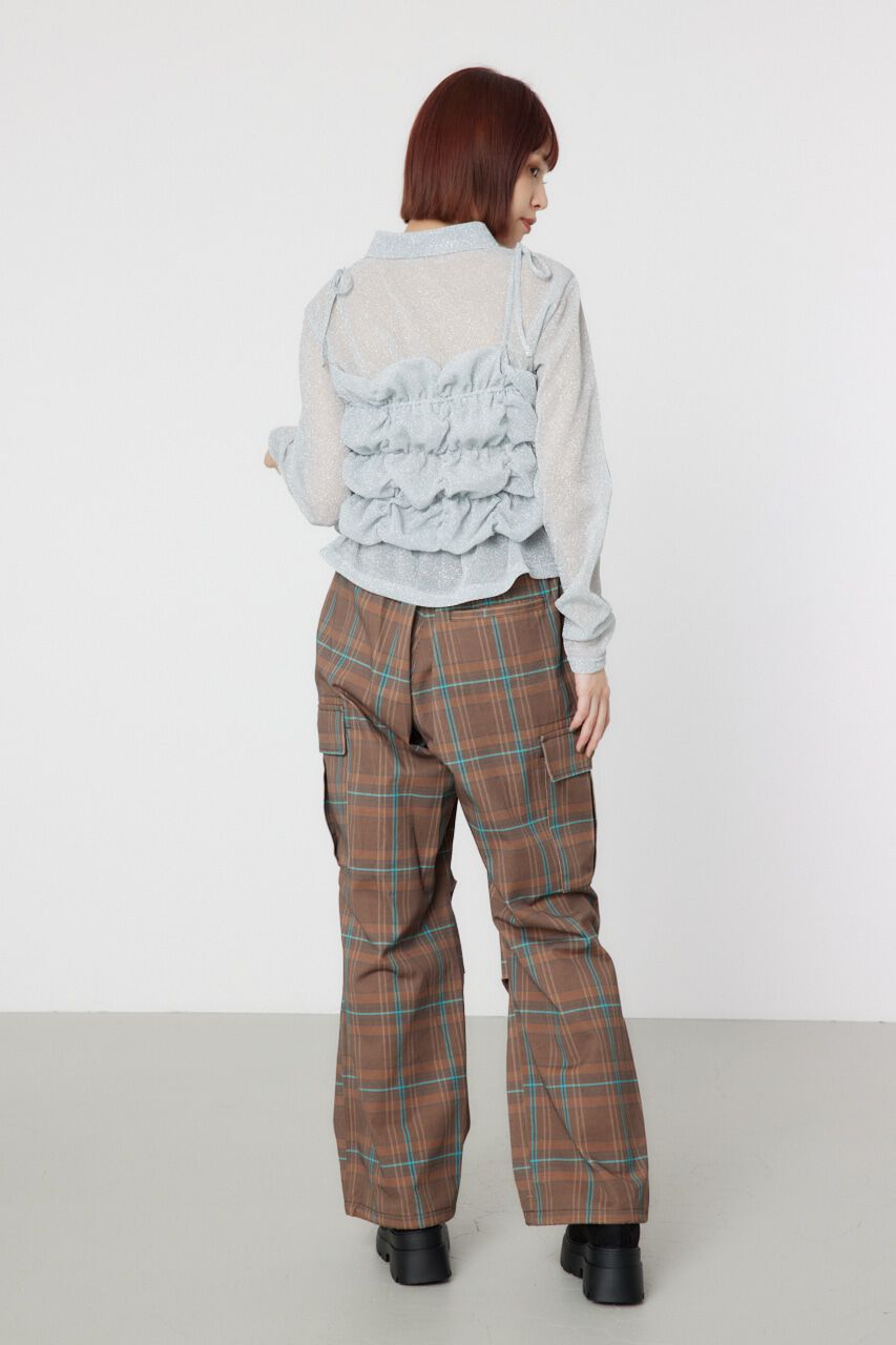 RODEO CROWNS「2WAY ラメ ギャザー ビスチェ」|キャミソール|