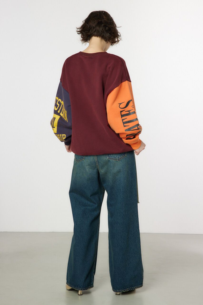 RODEO CROWNS「タックワイドクラッシュデニムパンツ」|デニム|