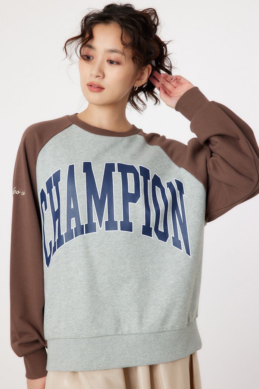 RODEO CROWNS「Champion ラグランスウェットトップス」|パーカー|BRN