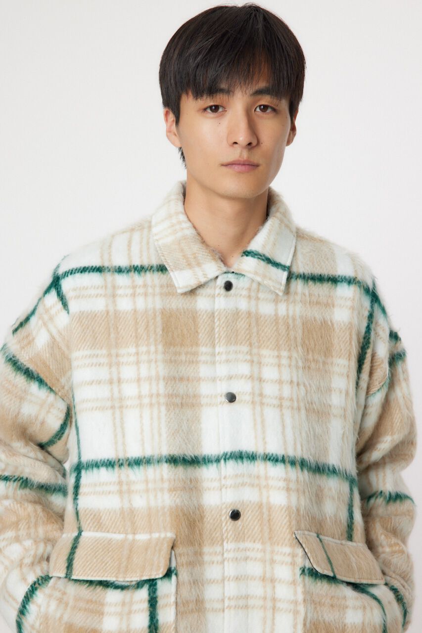 RODEO CROWNS「shaggy check ジャケット」|その他|O/WHT1