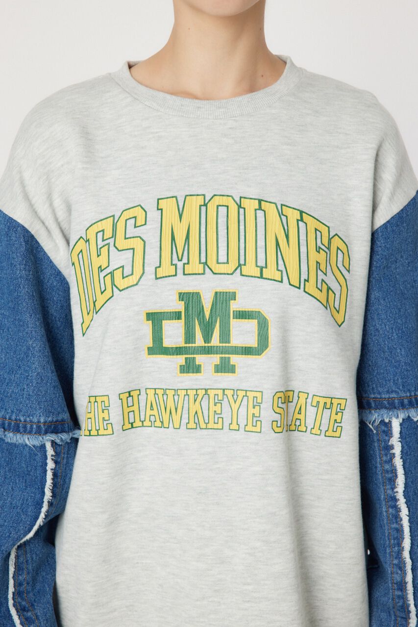 RODEO CROWNS「デニムドッキングスウェットワンピース」|ワンピース|