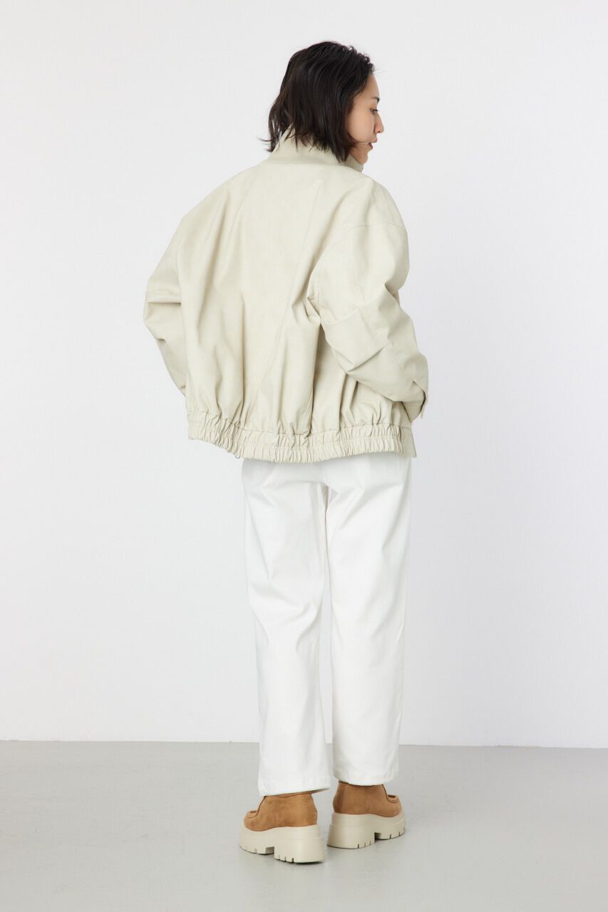 RODEO CROWNS「ヴィンテージFレザーハイネックリブブルゾン」|ブルゾン・スタジャン|