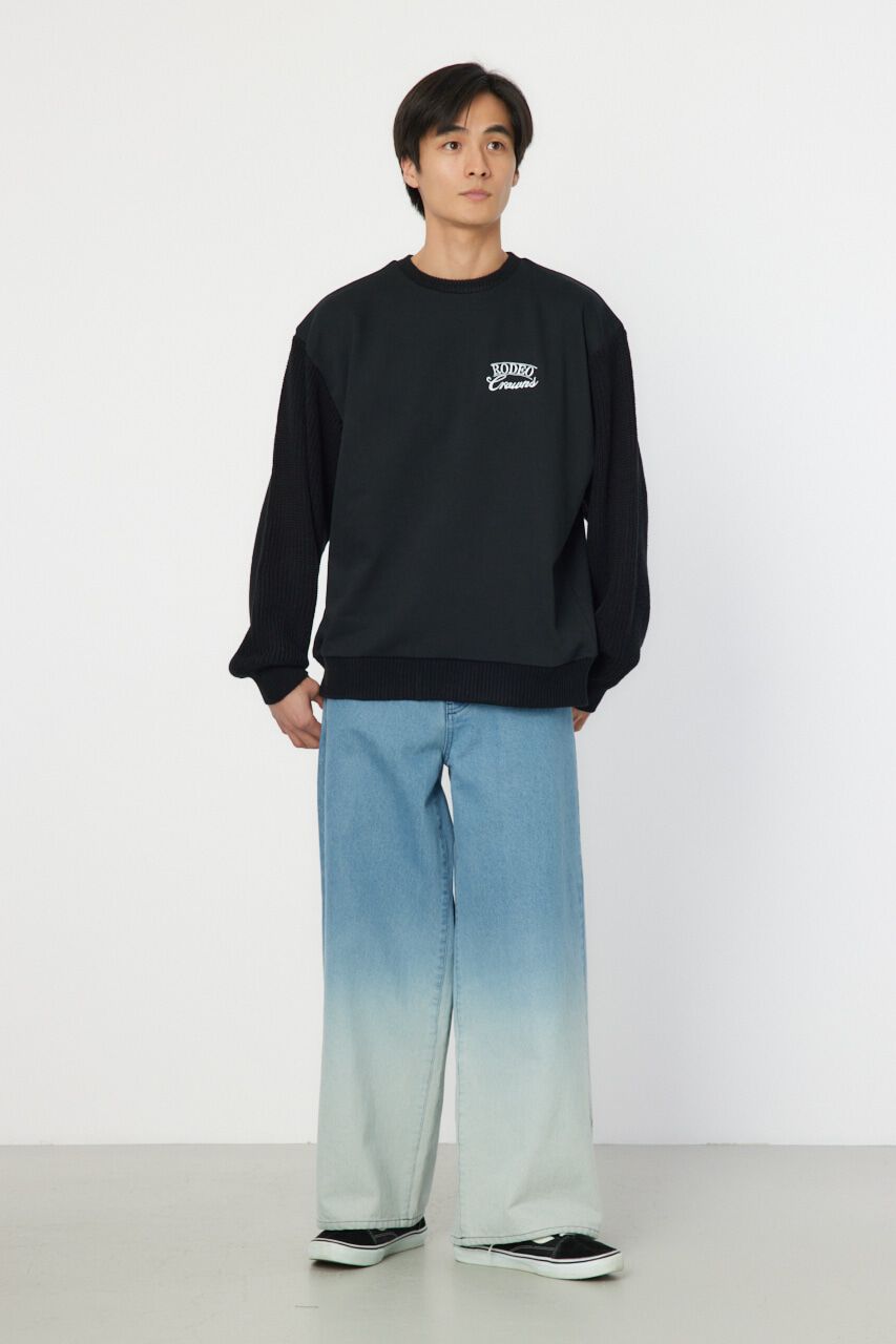RODEO CROWNS「メンズドッキングロゴニットトップス」|ニット・セーター|