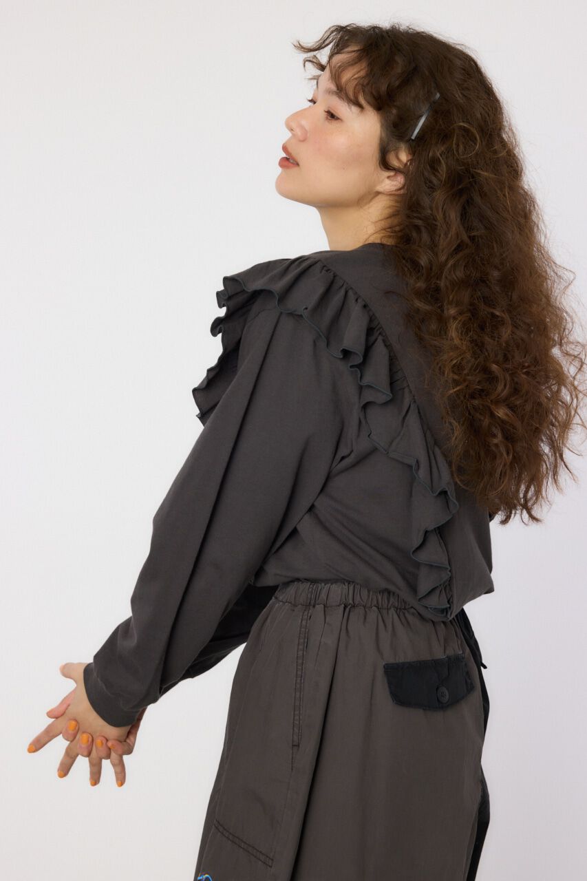 RODEO CROWNS「HERCHEYフリル ロングスリーブTシャツ」|Tシャツ・カットソー|