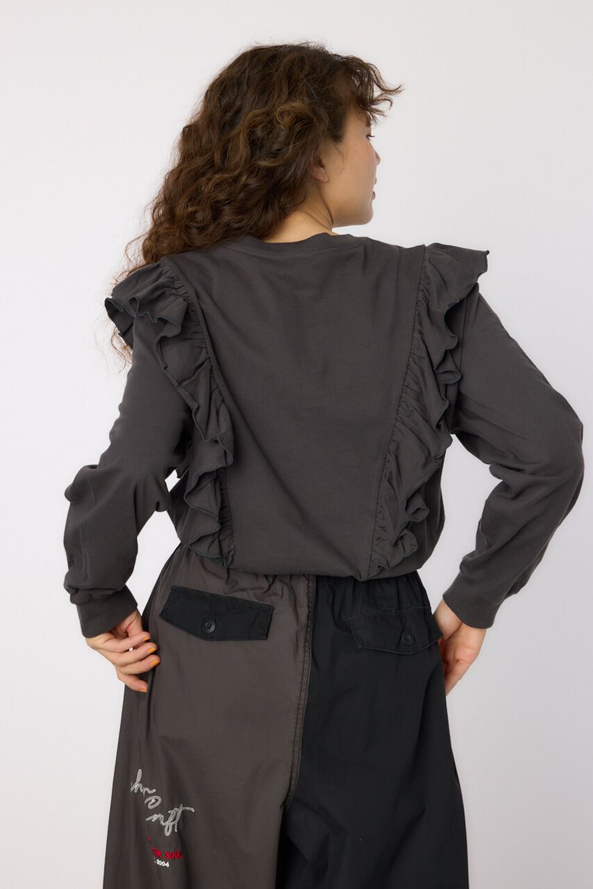 RODEO CROWNS「HERCHEYフリル ロングスリーブTシャツ」|Tシャツ・カットソー|