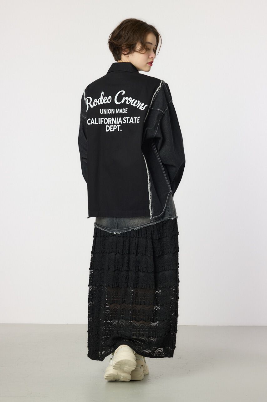 RODEO CROWNS「デニムドッキングミリタリールーズシャツ」|シャツ・ブラウス|