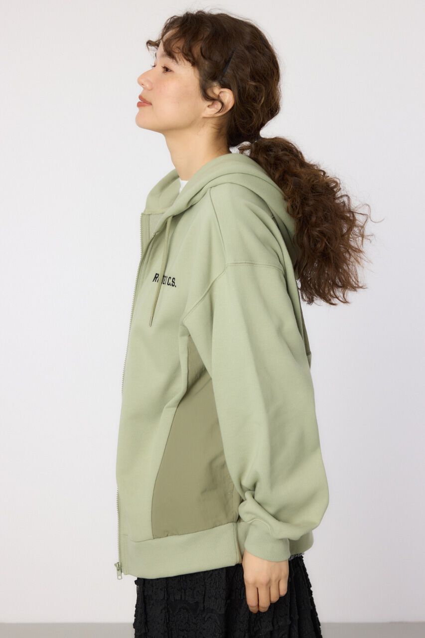 RODEO CROWNS「ナイロンアップリケロゴZIPパーカー」|パーカー|