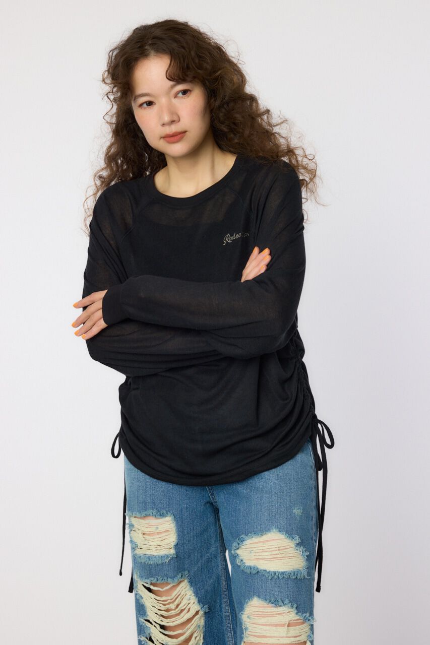 RODEO CROWNS「サイドシャーリングルーズトップス」|Tシャツ・カットソー|