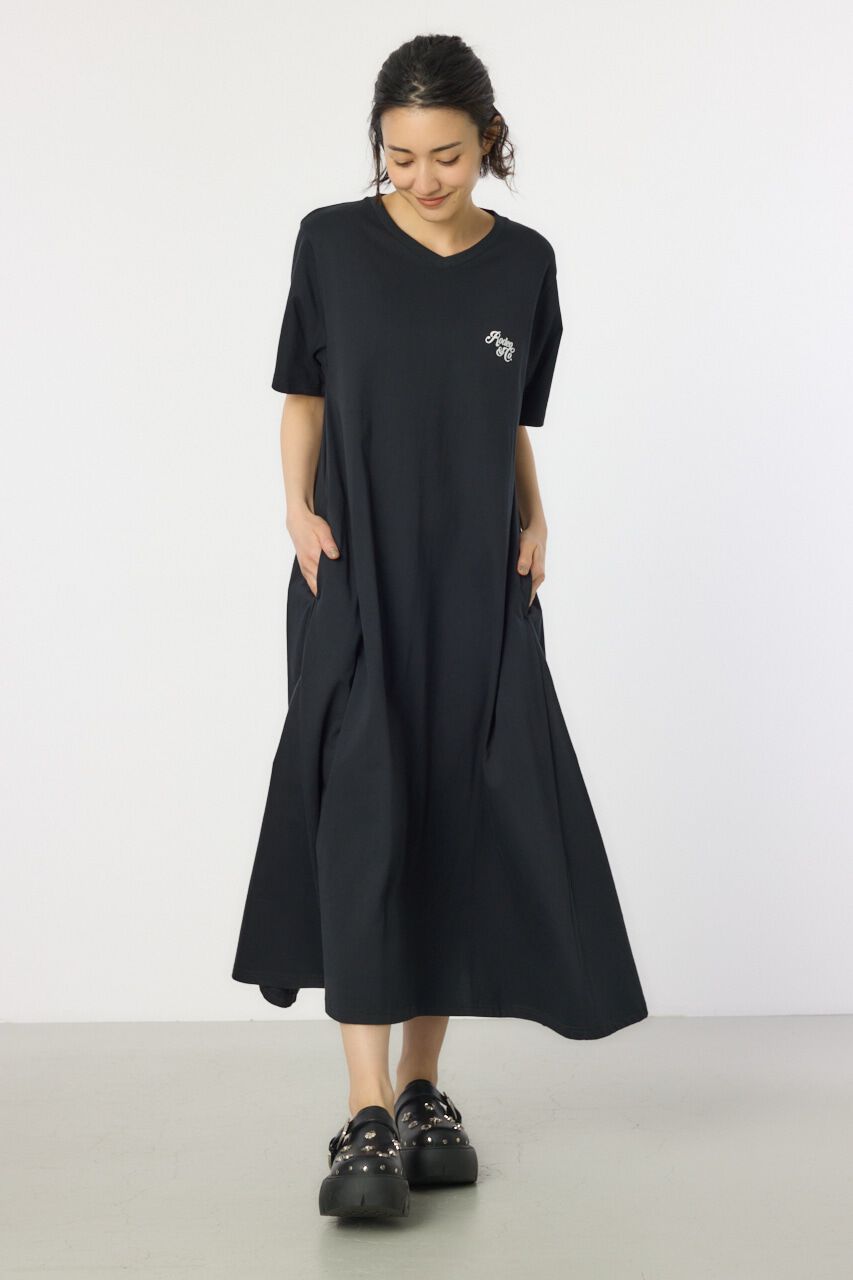 RODEO CROWNS「Vネックスクリプトロゴマキシワンピース」|ワンピース|