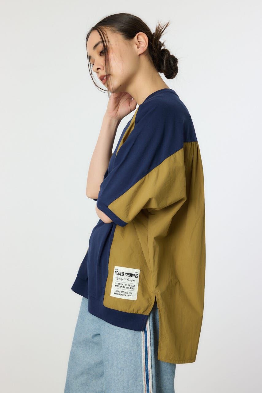 RODEO CROWNS「ドッキング切替ドルマントップス」|Tシャツ・カットソー|