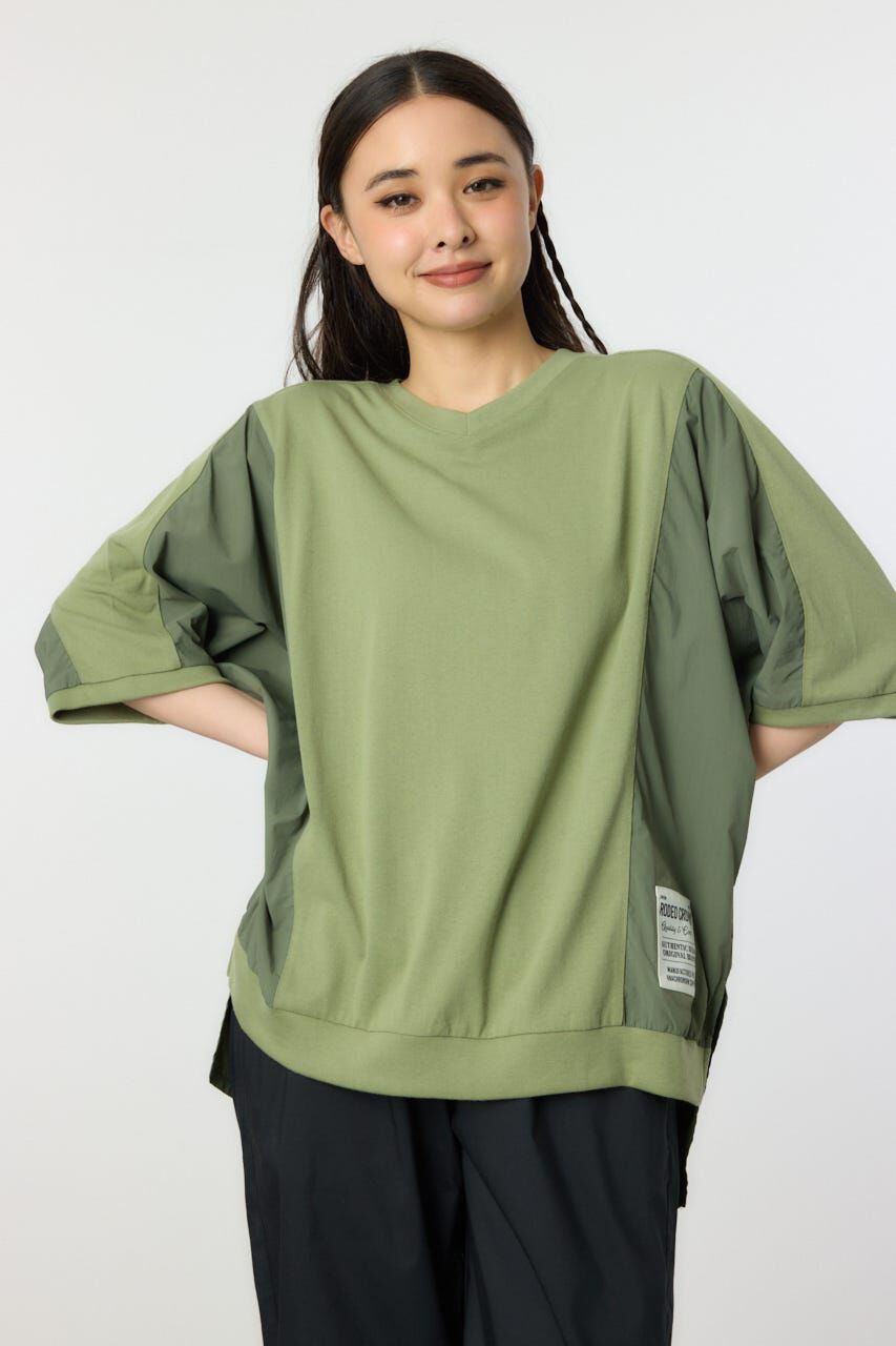 RODEO CROWNS「ドッキング切替ドルマントップス」|Tシャツ・カットソー|