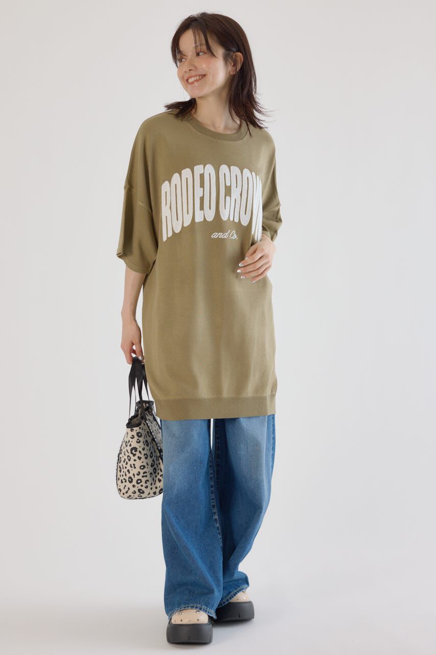 RODEO CROWNS「CURVE LOGOコンビニットワンピース」|ワンピース|