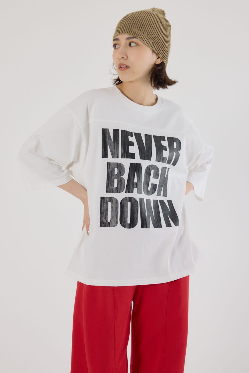 RODEO CROWNS「メッセージ5分袖Tシャツ」|Tシャツ・カットソー|