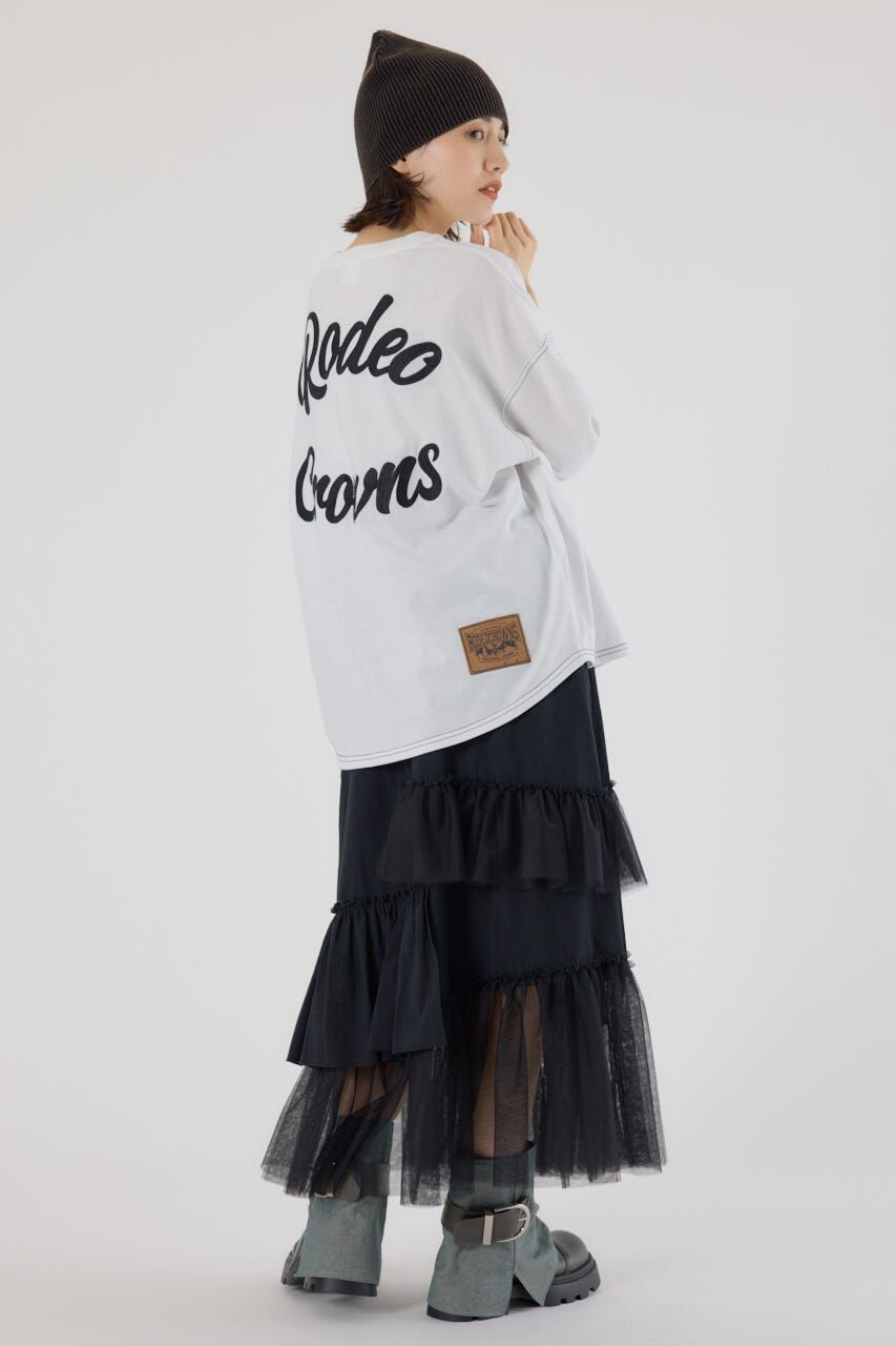 RODEO CROWNS「カラーステッチVネック5分袖Tシャツ」|Tシャツ・カットソー|